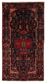  Persian Nahavand Rug 165X306 Black/Dark Red 