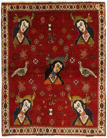  Qashqai Rug 141X186 Authentic
 Oriental Handknotted Black/Dark Red (Wool, Persia/Iran)