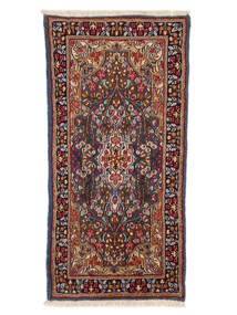  Kerman Rug 71X149 Authentic
 Oriental Handknotted Dark Brown/Black (Wool, Persia/Iran)