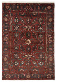  Hamadan Rug 140X208 Authentic
 Oriental Handknotted Black/Dark Brown (Wool, Persia/Iran)