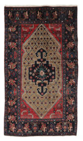  Hamadan Rug 130X232 Authentic
 Oriental Handknotted Black/Dark Brown (Wool, Persia/Iran)