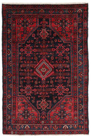  Hamadan Rug 137X206 Authentic
 Oriental Handknotted Black/Dark Red (Wool, Persia/Iran)