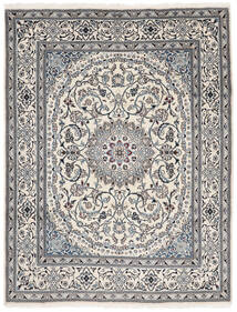  Nain Rug 200X257 Authentic Oriental Handknotted Black/Dark Grey (Wool, Persia/Iran)