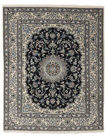  Nain Rug 202X253 Authentic
 Oriental Handknotted Black/Dark Grey (Wool, Persia/Iran)