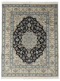  Nain Rug 190X250 Authentic
 Oriental Handknotted Black/Dark Grey (Wool, Persia/Iran)