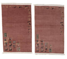 Nepal Original Rug 98X160 Dark Red (Wool/Bamboo Silk, Nepal/Tibet)