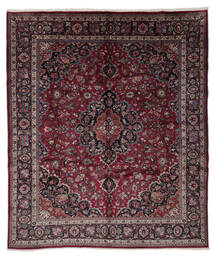  Mashad Rug 295X350 Authentic
 Oriental Handknotted Black/Dark Purple Large (Wool, Persia/Iran)