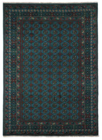  Afghan Rug 206X286 Authentic Oriental Handknotted Black/Dark Blue (Wool, Afghanistan)