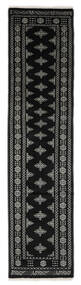  Pakistan Bokhara 3Ply Rug 78X318 Authentic
 Oriental Handknotted Hallway Runner
 Black/White/Creme (Wool, Pakistan)