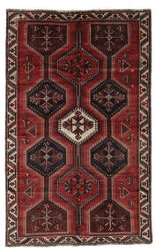  Shiraz Rug 155X248 Authentic
 Oriental Handknotted Black/Dark Brown (Wool, Persia/Iran)