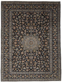 Keshan Rug 310X405 Authentic Oriental Handknotted Black/Dark Brown Large (Wool, Persia/Iran)