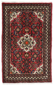 Handknotted Hosseinabad Rug 60X94 Persian Wool Rug Black/Dark Red Small Rug 