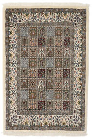 Moud Rug 82X120 Authentic Oriental Handknotted Dark Brown/Black (Wool/Silk, Persia/Iran)