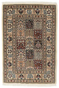  Moud Rug 80X112 Authentic
 Oriental Handknotted Dark Brown/Black (Wool/Silk, Persia/Iran)