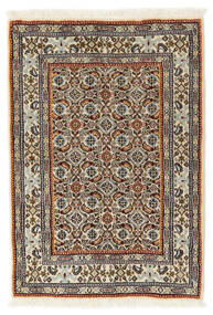  Moud Rug 60X85 Authentic
 Oriental Handknotted Dark Brown/Black (Wool/Silk, Persia/Iran)