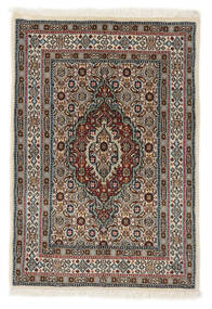  Moud Rug 60X88 Authentic
 Oriental Handknotted Black/Dark Brown (Wool/Silk, Persia/Iran)