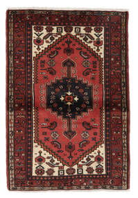  Persian Hamadan Rug Rug 104X151 Black/Dark Red (Wool, Persia/Iran)