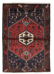  100X149 Hamadan Rug Rug Black/Dark Red Persia/Iran 