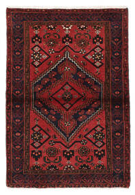  Hamadan Rug 98X141 Authentic
 Oriental Handknotted Black/Dark Red (Wool, Persia/Iran)