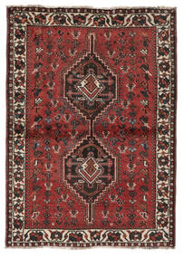  Shiraz Rug 107X147 Authentic
 Oriental Handknotted Dark Brown/Black (Wool, Persia/Iran)