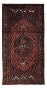  Persian Hamadan Rug 110X206 Black/Dark Red (Wool, Persia/Iran)