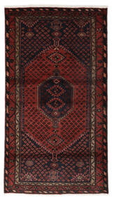 107X190 Hamadan Rug Oriental Black/Dark Red (Wool, Persia/Iran)