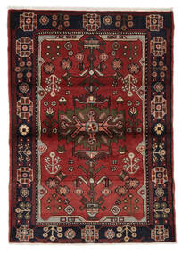 Hamadan Rug 112X159 Authentic
 Oriental Handknotted Black/Dark Brown (Wool, Persia/Iran)