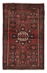  Persian Hamadan Rug Rug 98X157 Black/Dark Red (Wool, Persia/Iran)