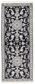 78X194 Nain Rug Rug Authentic
 Oriental Handknotted Runner
 Black/Dark Grey (Wool, Persia/Iran)