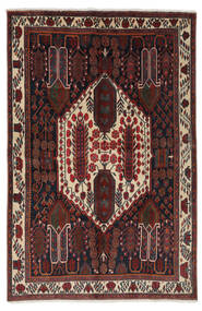  Afshar Rug 154X233 Authentic Oriental Handknotted Black/Dark Brown (Wool, Persia/Iran)