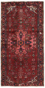 Hamadan Rug 102X198 Dark Red/Black (Wool, Persia/Iran)