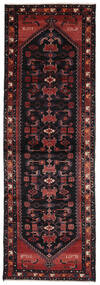  Hamadan Rug 101X308 Authentic
 Oriental Handknotted Hallway Runner
 Black/Dark Brown (Wool, Persia/Iran)