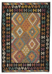 127X180 Kilim Afghan Old Style Rug Rug Oriental Black/Brown (Wool, Afghanistan)
