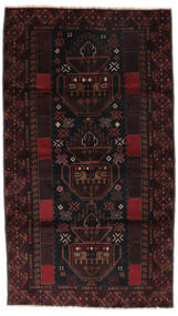  Oriental Baluch Rug 107X185 Black/Dark Red (Wool, Afghanistan)