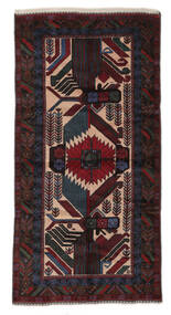  Baluch Rug 108X210 Authentic
 Oriental Handknotted Black/White/Creme (Wool, Afghanistan)