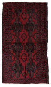106X192 Baluch Rug Oriental Black/Dark Red (Wool, Afghanistan)