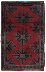  Baluch Rug 93X137 Authentic
 Oriental Handknotted Black/Dark Purple (Wool, Afghanistan)