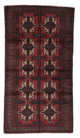 Baluch Rug Rug 104X195 Black/Dark Red (Wool, Afghanistan)