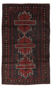110X184 Baluch Rug Oriental Black/Dark Red (Wool, Afghanistan)