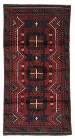  Baluch Rug 95X188 Authentic
 Oriental Handknotted Black/White/Creme (Wool, Afghanistan)
