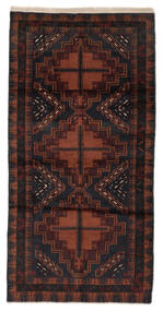 100X198 Baluch Rug Oriental Black/Dark Red (Wool, Afghanistan)