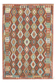  Kilim Afghan Old Style Rug 199X294 Authentic
 Oriental Handwoven Green/Brown (Wool, )