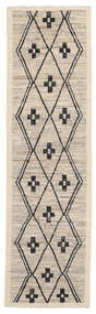 Contemporary Design Rug 87X292 Authentic
 Modern Handknotted Runner
 Light Brown/Light Grey (Wool, Afghanistan)