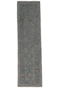  Kilim Afghan Old Style Rug 80X294 Authentic
 Oriental Handwoven Runner
 Black (Wool, Afghanistan)