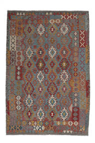  Kilim Afghan Old Style Rug 198X294 Authentic
 Oriental Handwoven Brown/Dark Red (Wool, )