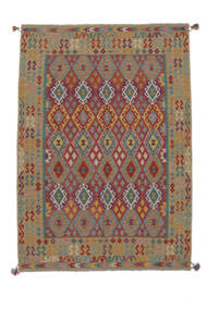  Kilim Afghan Old Style Rug 194X292 Authentic
 Oriental Handwoven Dark Brown/White/Creme (Wool, Afghanistan)