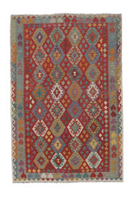 Kilim Afghan Old Style Rug Rug 198X291 Dark Red/Brown (Wool, Afghanistan)