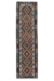  Kilim Afghan Old Style Rug 83X294 Authentic
 Oriental Handwoven Runner
 Black (Wool, Afghanistan)