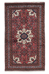  Persian Hosseinabad Rug 74X125 Black/Dark Red 
