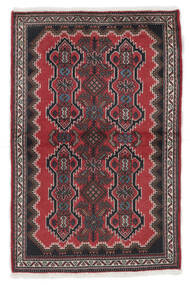  Hamadan Rug 86X130 Authentic
 Oriental Handknotted Black/Dark Red (Wool, Persia/Iran)